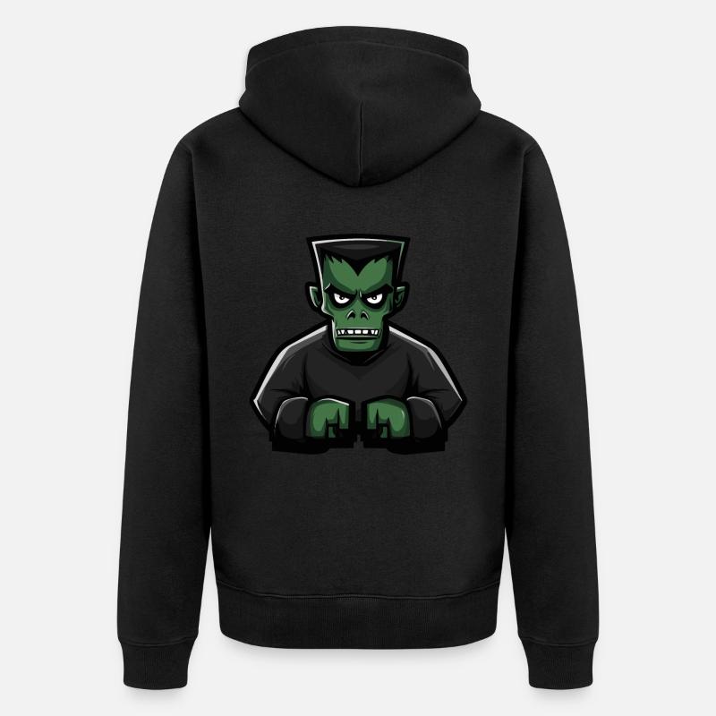 Zombie Comic Halloween - Unisex Premium Bio Zip Hoodie - Schwarz