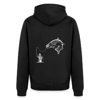 Pêcheurs à la ligne - Veste à capuche bio Premium Unisexe - noir - Dos - Nico (187cm)
