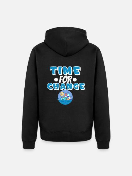 Climate change Climate protection - Unisex Premium Organic Zip Hoodie - black