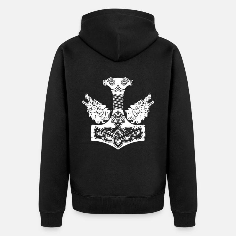 THOR MARTEAU - Veste à capuche bio Premium Unisexe - noir