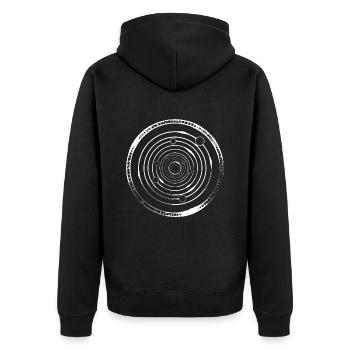 Cercles runiques Archéologie - Veste à capuche bio Premium Unisexe - noir - Dos - Nico (187cm)