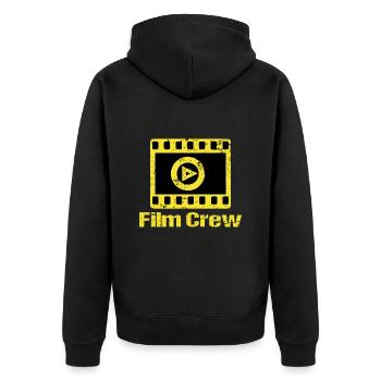 Film Produktion Crew Mitglieder Produzent Filmcrew - Unisex Premium Bio Zip Hoodie - Schwarz - Hinten - Nico (187cm)