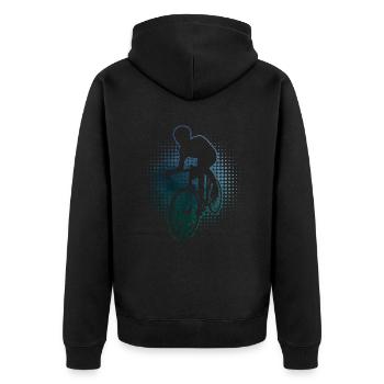 Femmes Vélo de route Vélo de route Cyclisme de route Hommes - Veste à capuche bio Premium Unisexe - noir - Dos - Nico (187cm)
