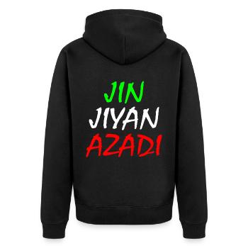 Women life freedom jin jiyan azadi - Veste à capuche bio Premium Unisexe - noir - Dos - Nico (187cm)