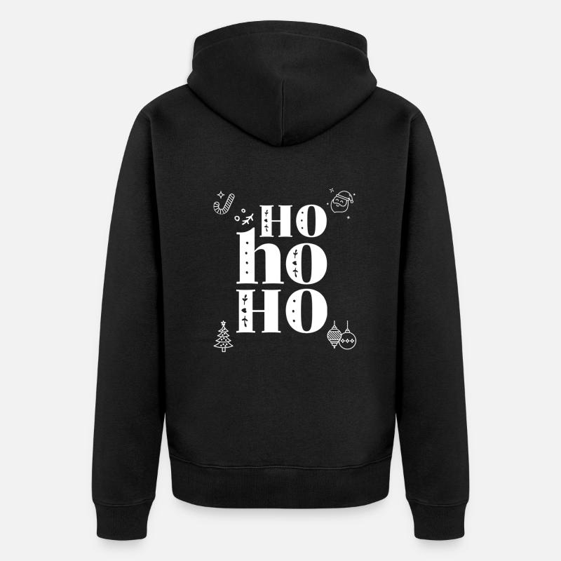 Ho ho ho - Noël - Veste à capuche bio Premium Unisexe - noir