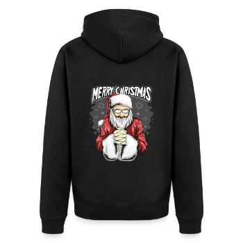 Cadeaux de Noël Noël - Veste à capuche bio Premium Unisexe - noir - Dos - Nico (187cm)