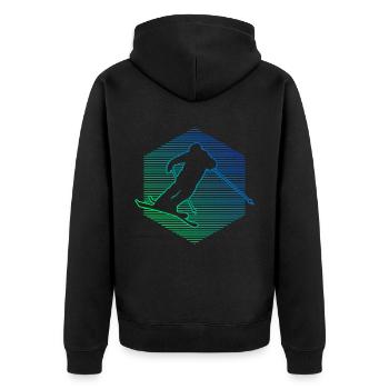 Women's Slopestyle Men's Ski Freestyle Freestyle Sk - Unisex Premium Organic Zip Hoodie - black - Back - Nico (187cm)