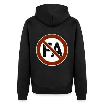 Antifa Italie Italie - Veste à capuche bio Premium Unisexe - noir - Dos - Nico (187cm)