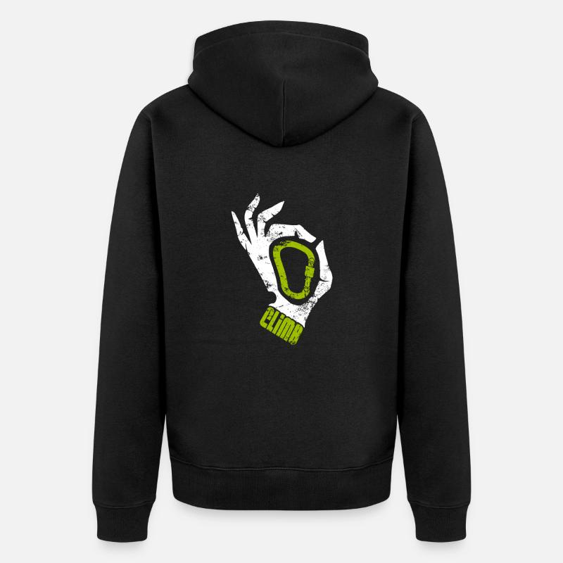 Cadeau passion escalade CLIMB - Veste à capuche bio Premium Unisexe - noir