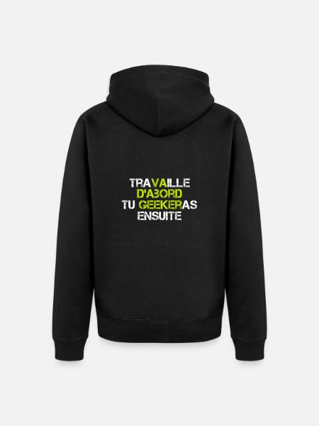 Go geeker first! - Unisex Premium Organic Zip Hoodie - black