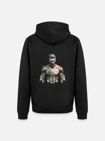 Cyber Punk No111 - Unisex Premium Bio Zip Hoodie - Schwarz