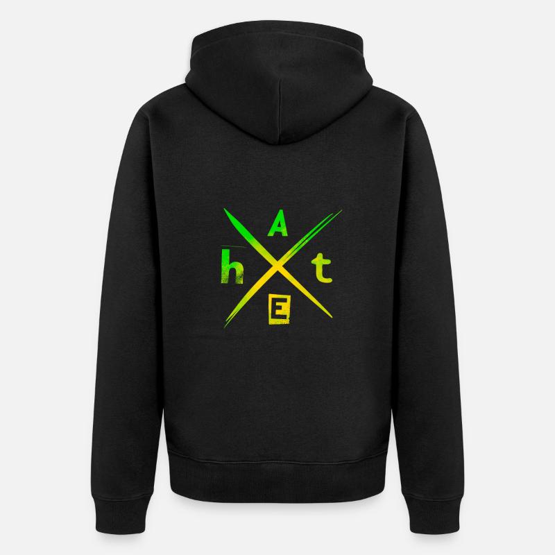 H A T E hate - Veste à capuche bio Premium Unisexe - noir
