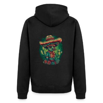 Crazy Cactus Figurine Western - Veste à capuche bio Premium Unisexe - noir - Dos - Nico (187cm)