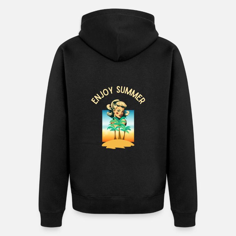 ENJOY SUMMER - Veste à capuche bio Premium Unisexe - noir