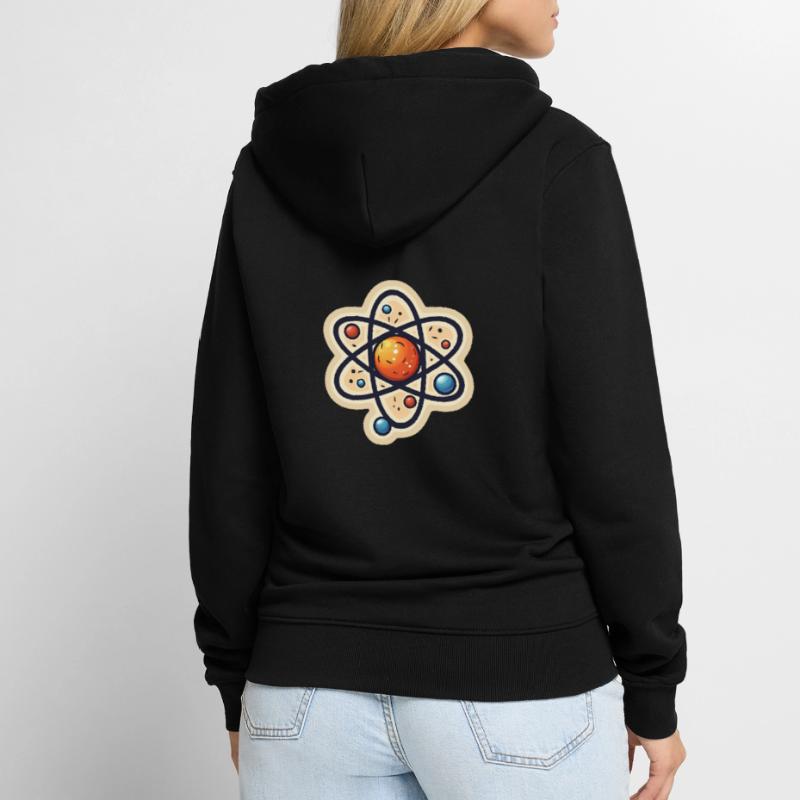Atom Physics Nerd Atomic Model Veste à capuche bio Premium Unisexe