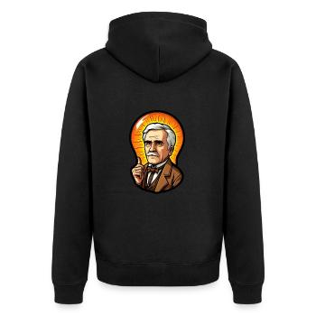 Eddison Ampoule Physique Génie électrique - Veste à capuche bio Premium Unisexe - noir - Dos - Nico (187cm)