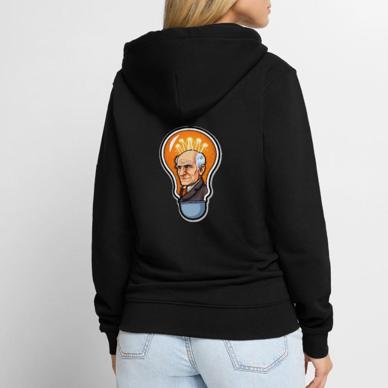 Eddison Light Bulb Physics Electrical Engineering Unisex Premium Organic Zip Hoodie