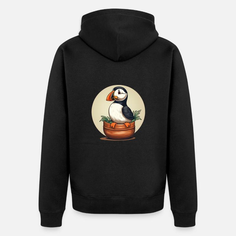 Macareux - Veste à capuche bio Premium Unisexe - noir