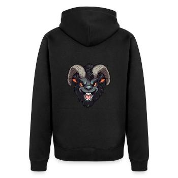 Chèvre chèvre chèvre effrayante - Veste à capuche bio Premium Unisexe - noir - Dos - Nico (187cm)