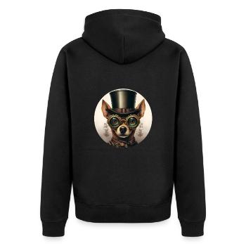 Chihuahua Gentleman - Veste à capuche bio Premium Unisexe - noir - Dos - Nico (187cm)