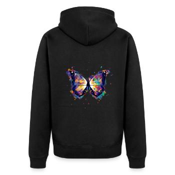 Papillon - Veste à capuche bio Premium Unisexe - noir - Dos - Nico (187cm)