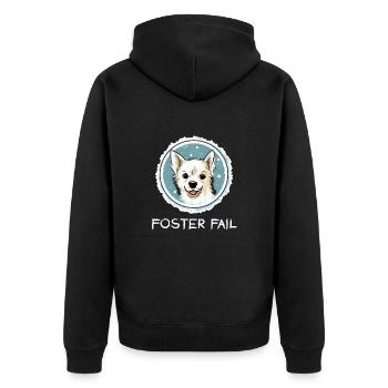 Caregiver failure - Unisex Premium Organic Zip Hoodie - black - Back - Nico (187cm)
