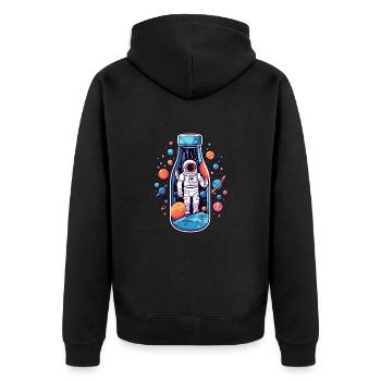 Astronaute de la Voie lactée - Veste à capuche bio Premium Unisexe - noir - Dos - Nico (187cm)