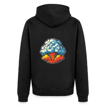 Explosion Fireworks Pyrotechnics - Unisex Premium Organic Zip Hoodie - black - Back - Nico (187cm)