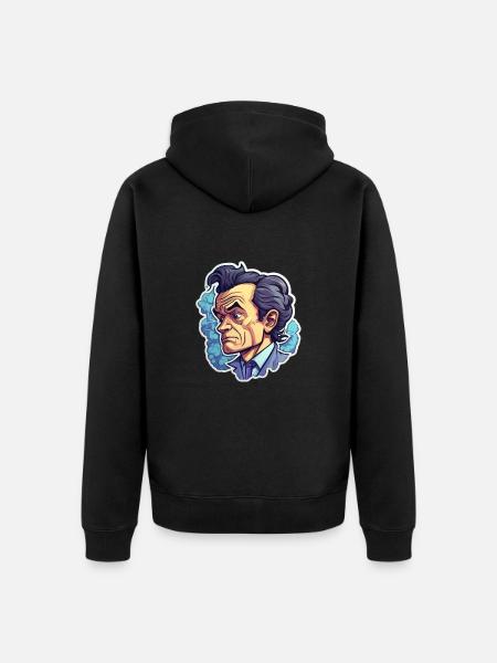 Richard Feynman - Unisex Premium Organic Zip Hoodie - black