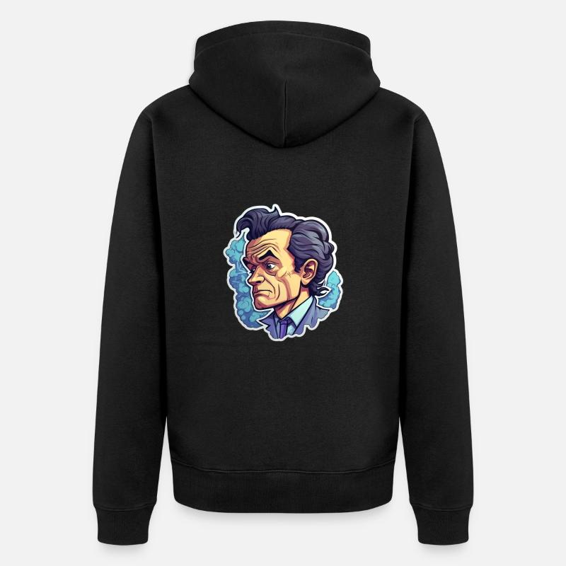 Richard Feynman - Unisex Premium Bio Zip Hoodie - Schwarz