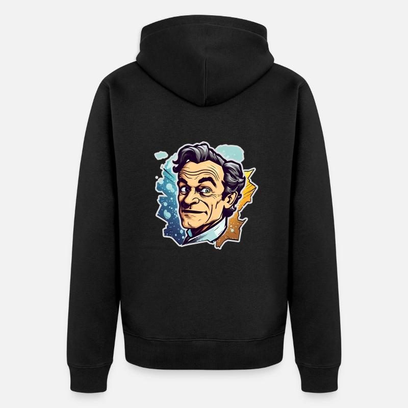Richard Feynman - Veste à capuche bio Premium Unisexe - noir