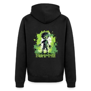 Zombie Halloween Kid Trick or Treat - Veste à capuche bio Premium Unisexe - noir - Dos - Nico (187cm)