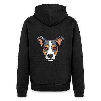 Conception de chien mignon pour les propriétaires de chiens - Veste à capuche bio Premium Unisexe - noir - Dos - Nico (187cm)