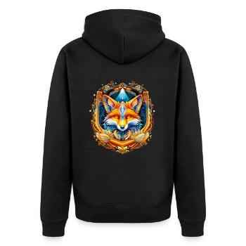 Renard mystifiant - Veste à capuche bio Premium Unisexe - noir - Dos - Nico (187cm)