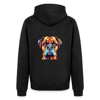 Bullmastiff chien race aquarelle Illustration - Veste à capuche bio Premium Unisexe - noir - Dos - Nico (187cm)