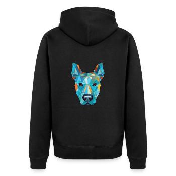 Bleu Thai Ridgeback chien race aquarelle colorée - Veste à capuche bio Premium Unisexe - noir - Dos - Nico (187cm)