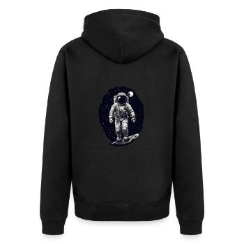 Lune des astronautes - Veste à capuche bio Premium Unisexe - noir - Dos - Nico (187cm)