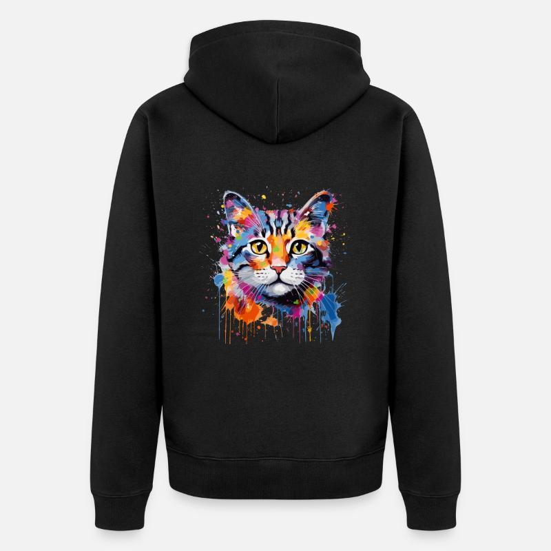 Chat mignon - Veste à capuche bio Premium Unisexe - noir