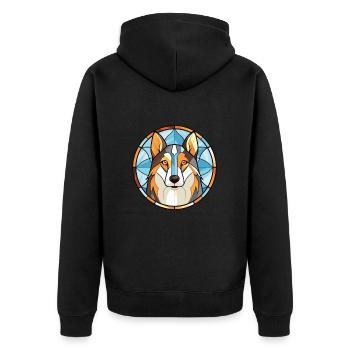 Affenpinscher race de chien aquarelle illustration - Veste à capuche bio Premium Unisexe - noir - Dos - Nico (187cm)