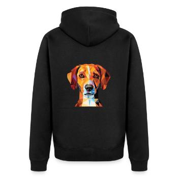 Istrie chien à poil court chien race aquarelle - Veste à capuche bio Premium Unisexe - noir - Dos - Nico (187cm)