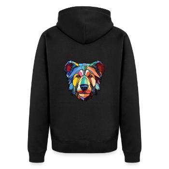 Tahltan Bär Hund Rasse Aquarell Illustration - Unisex Premium Bio Zip Hoodie - Schwarz - Hinten - Nico (187cm)