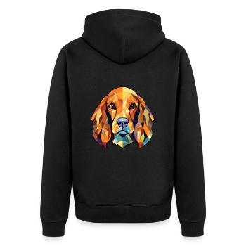 American Cocker Spaniel chien aquarelle colorée - Veste à capuche bio Premium Unisexe - noir - Dos - Nico (187cm)