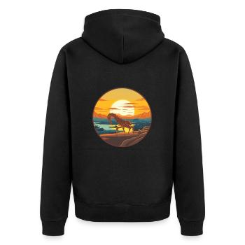 Scorpion Aquarelle Colorée Dessin Animé Kawaii Animal - Veste à capuche bio Premium Unisexe - noir - Dos - Nico (187cm)