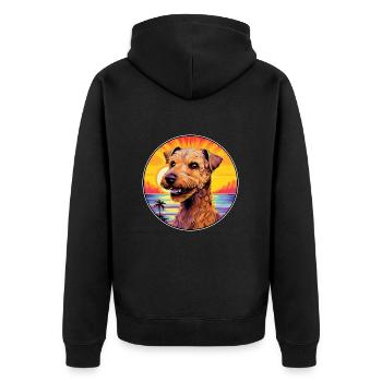 Lakeland Terrier Chien Race Coloré Cartoon Waterc - Veste à capuche bio Premium Unisexe - noir - Dos - Nico (187cm)