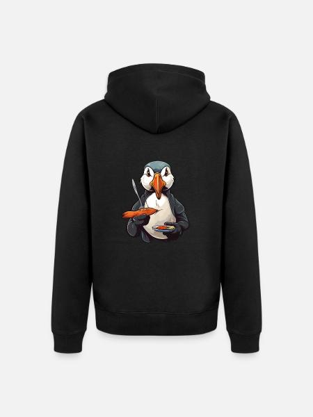 Macareux - Veste à capuche bio Premium Unisexe - noir