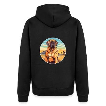 Transmontano Mastiff Race Chien Cartoon Kawaii Chien - Veste à capuche bio Premium Unisexe - noir - Dos - Nico (187cm)