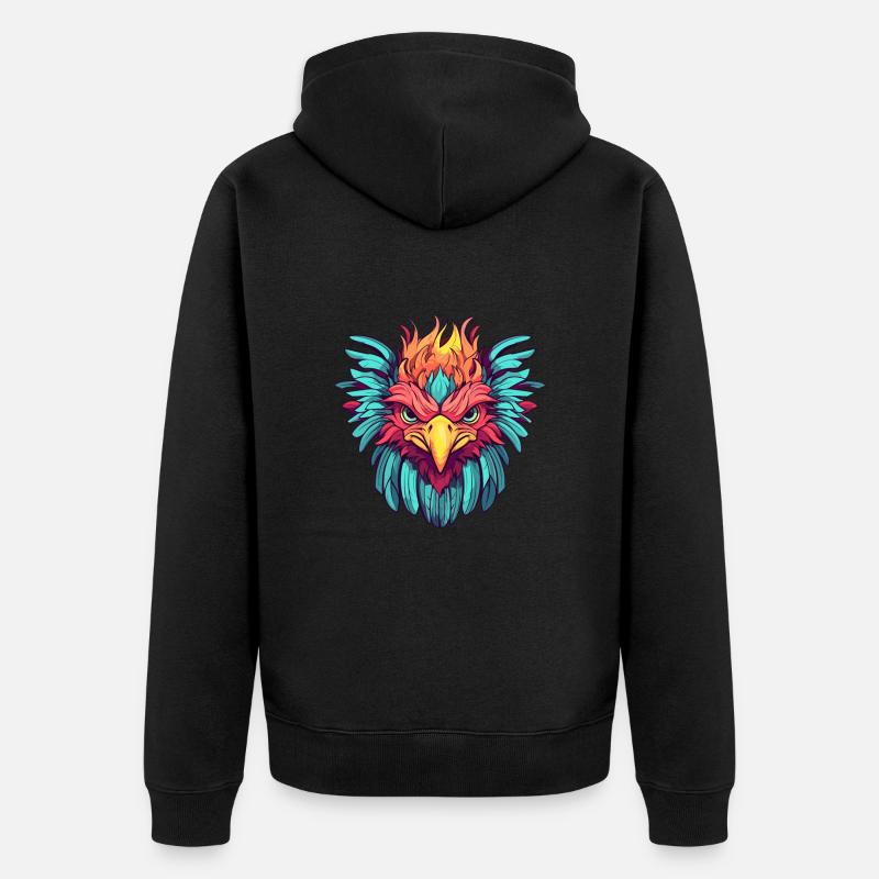 translittération - Veste à capuche bio Premium Unisexe - noir