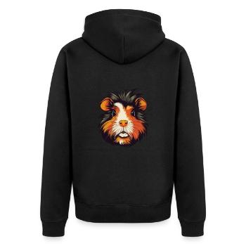 Cochon d’Inde Aquarelle Colorée Dessin Animé Kawaii Anim - Veste à capuche bio Premium Unisexe - noir - Dos - Nico (187cm)