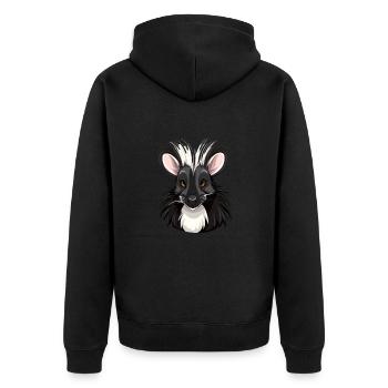 Skunk Aquarelle Colorée Dessin Animé Kawaii Animal - Veste à capuche bio Premium Unisexe - noir - Dos - Nico (187cm)