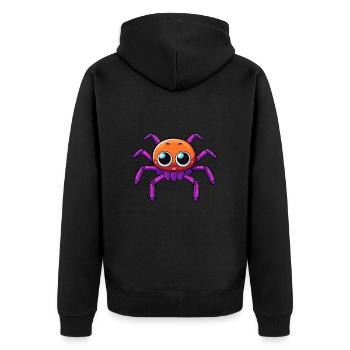 Araignée Mignon Dessin Animé Kawaii Aquarelle Animal De Compagnie - Veste à capuche bio Premium Unisexe - noir - Dos - Nico (187cm)